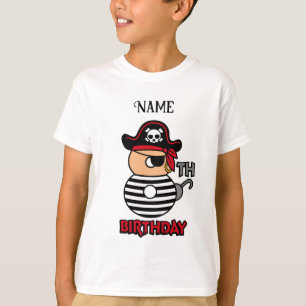 Camiseta t-shirt personalizada do 8º aniversário do Pirate