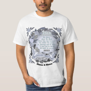 Camiseta t-shirt personalizada do Aniversário do Casamento