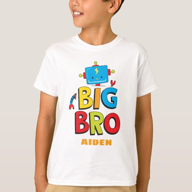 Camiseta T-shirt personalizada do Big Brother Robot (Frente)