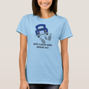Camiseta T-shirt personalizada do carro de Recem casados