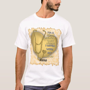 Camiseta t-shirt personalizada do Cuidado de Saúde Doméstic