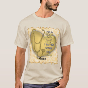 Camiseta t-shirt personalizada do Cuidado de Saúde Doméstic