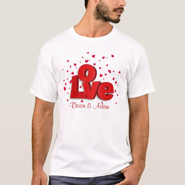 Camiseta T-shirt personalizada do namorados LOVE (Frente)