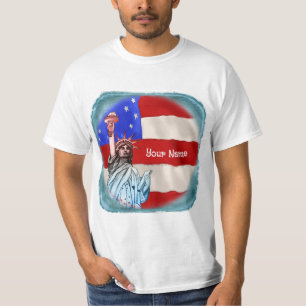 Camiseta t-shirt personalizada do nome da Statue Liberty
