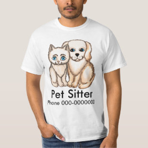 Camiseta t-shirt personalizada do nome de Pet Sitter