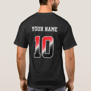 Camiseta T-Shirt Personalizada do Número Vermelho 10