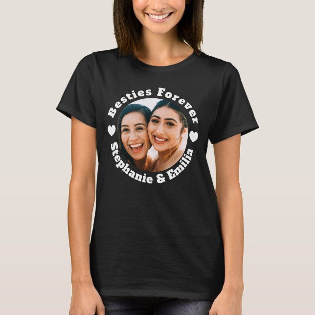 Camiseta T-shirt personalizada dos melhores amigos fotográf (Frente)