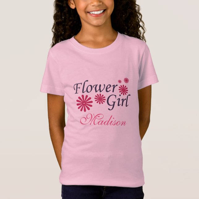 Camiseta T-Shirt Personalizada Para Crianças Da Flor (Frente)