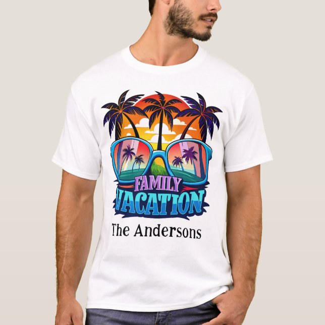 Camiseta T-shirt personalizada para férias da família (Frente)