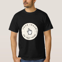 T-shirt personalizada - Preto a imagem ou texto aq