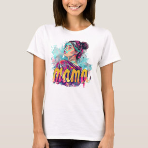 Camiseta T-Shirt Personalizada Retro Mama Pop Art (13)