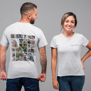 Camiseta T-Shirt Personalizado 24 Colagem de Fotos