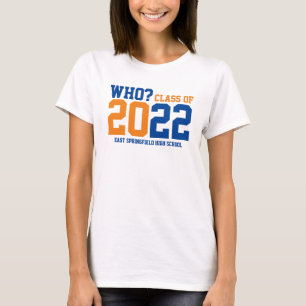 Camiseta T-Shirt Personalizado Azul Dourado Classe 2022