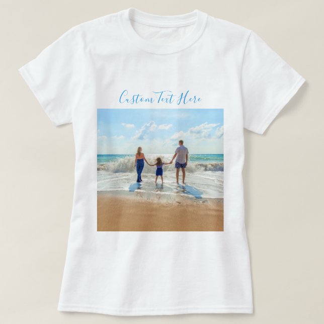 Camiseta T-Shirt Personalizado com Fotografias e Texto (Frente do Design)