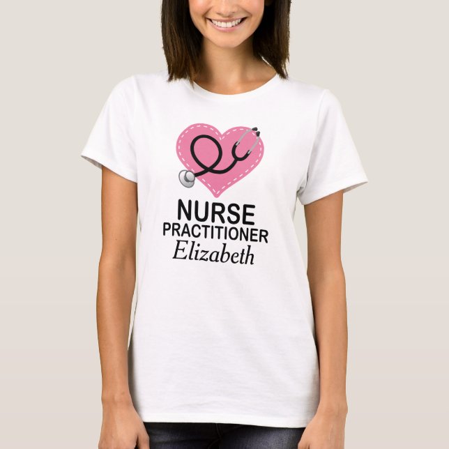 Camiseta T-shirt personalizado coração do médico da (Frente)