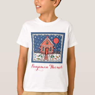 Camiseta T-Shirt Personalizado Da Casa De Pão De Natal