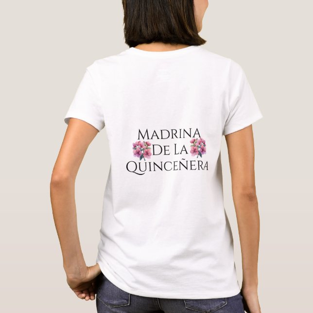 Camiseta T-Shirt Personalizado da Celebração Quinceañera (Verso)