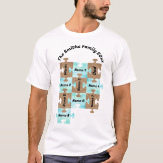 Camiseta T-Shirt Personalizado Da Família - Dez Peças De Qu