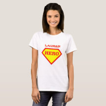T-shirt personalizado das senhoras do super-herói