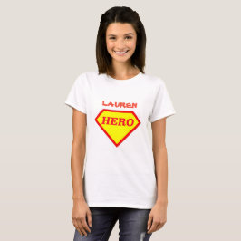 Camiseta T-shirt personalizado das senhoras do super-herói