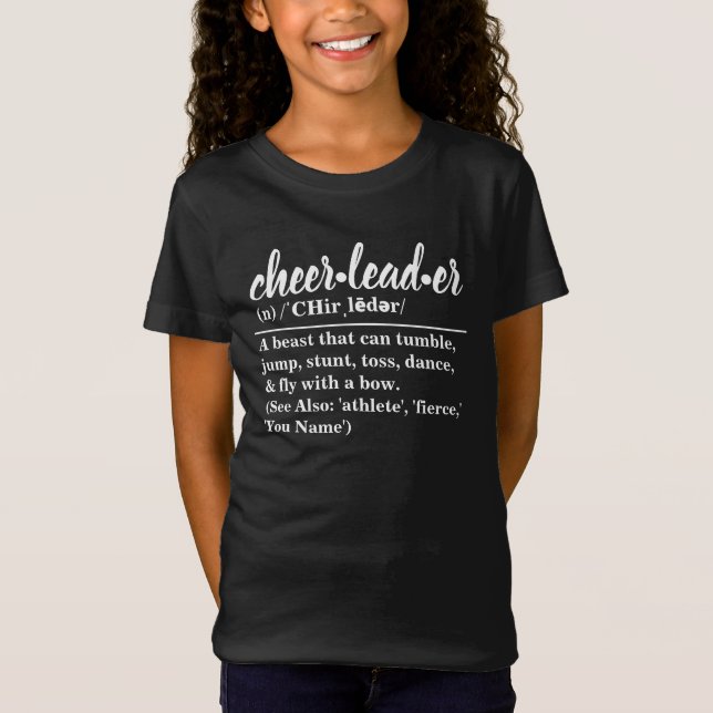 Camiseta T-Shirt Personalizado de Definição de Cheerleader (Frente)