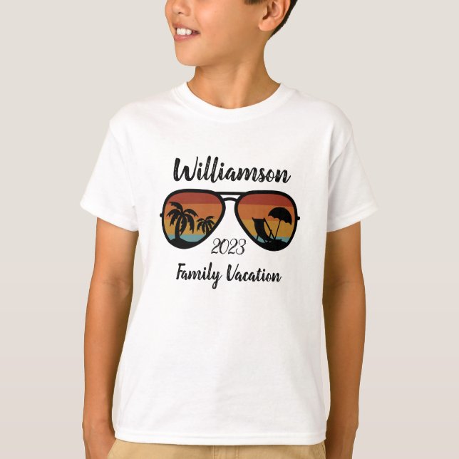Camiseta T-Shirt personalizado de férias da família (Frente)