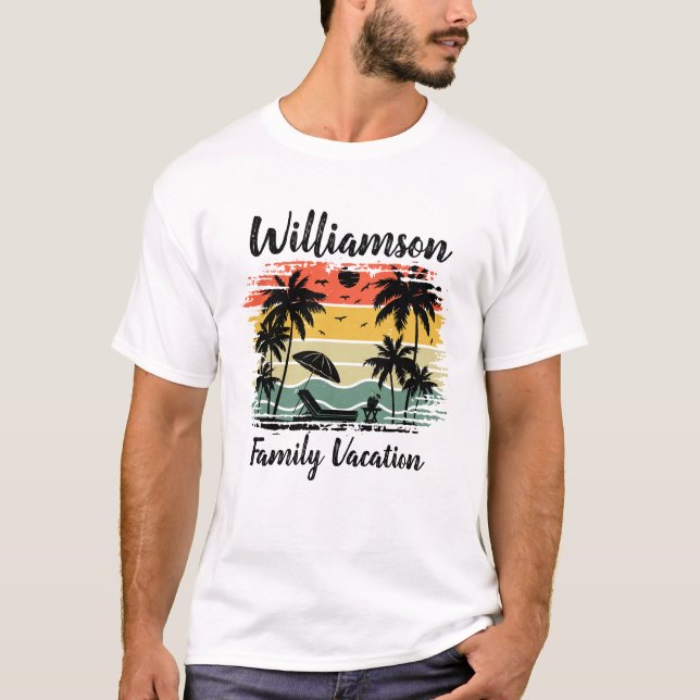 Camiseta T-Shirt personalizado de férias da família (Frente)