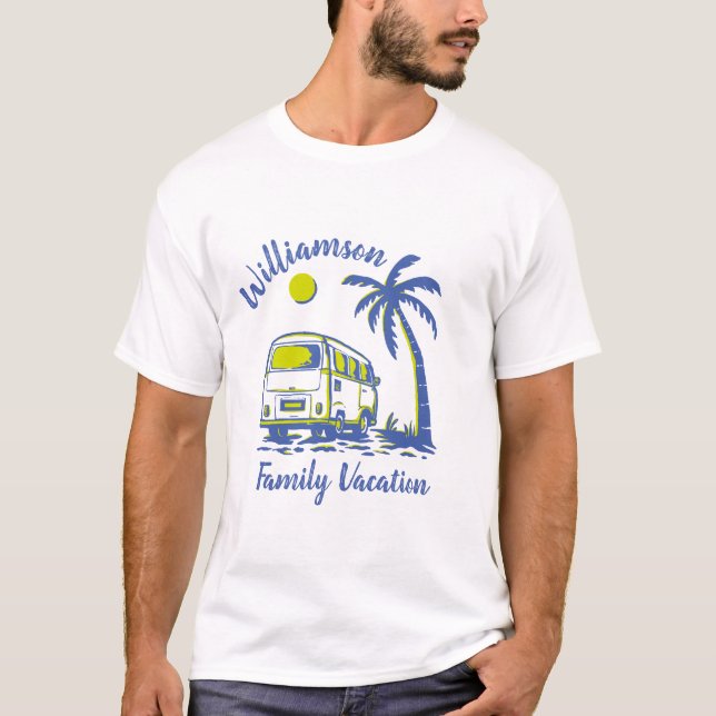 Camiseta T-Shirt personalizado de férias da família (Frente)