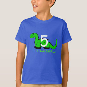 Camiseta T-shirt personalizado do aniversário do dinossauro