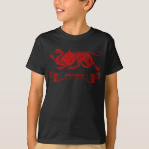Camiseta T-shirt personalizado do dragão do miúdo