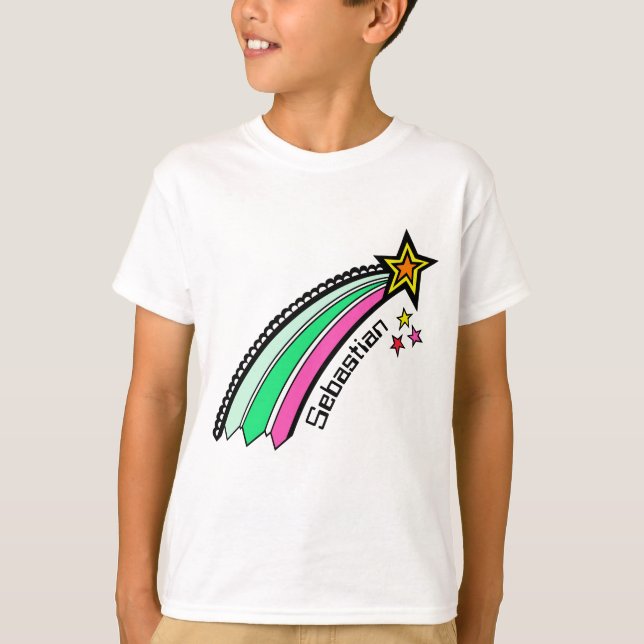 Camiseta T-Shirt Personalizado do Espaço em Estrela (Frente)