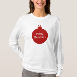 Camiseta T-shirt personalizado do Feliz Natal ornamento