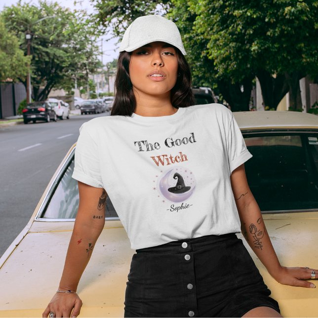 Camiseta T-Shirt Personalizado do Halloween - A Boa Bruxa (Criador carregado)