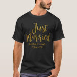 Camiseta T-shirt personalizado do impressão da folha<br><div class="desc">Faz um grande presente do newlywed</div>