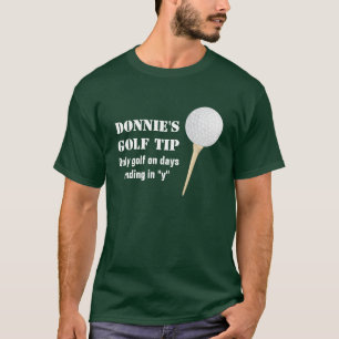 Camiseta T-shirt personalizado do verde do jogador de golfe
