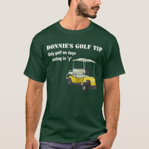 Camiseta T-shirt personalizado do verde do jogador de golfe