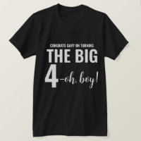T-Shirt Personalizado Engraçado 40.º Milestone
