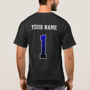 Camiseta T-Shirt Personalizado Número 1 Azul