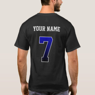 Camiseta T-Shirt Personalizado Número 7 Azul