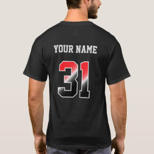 Camiseta T-Shirt Personalizado Número Vermelho 31