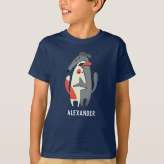 Camiseta T-Shirt Personalizado para Crianças Galgo e Podenc