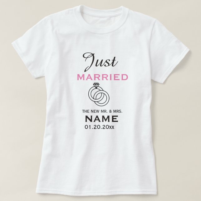 Camiseta T-Shirt Personalizado por recem casados (Frente do Design)