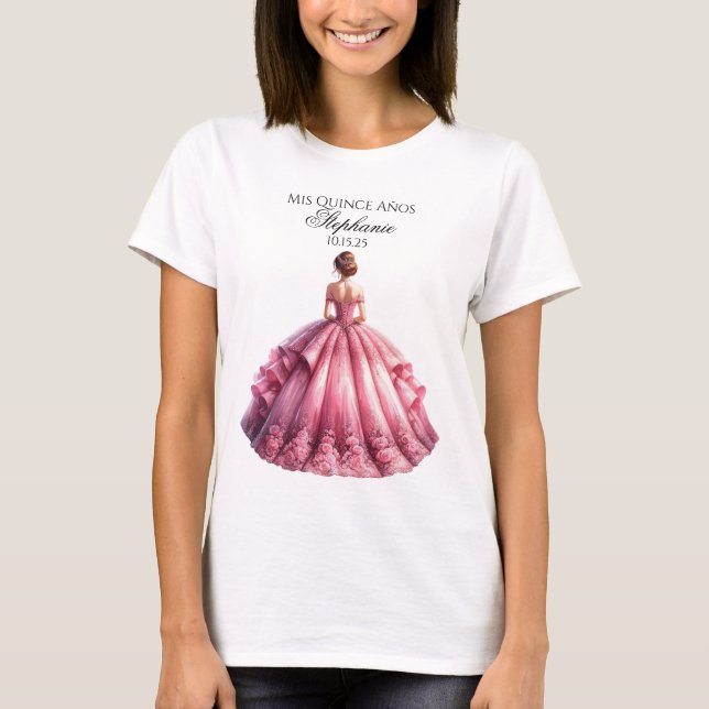 Camiseta T-Shirt Personalizado Quinceañera (Frente)