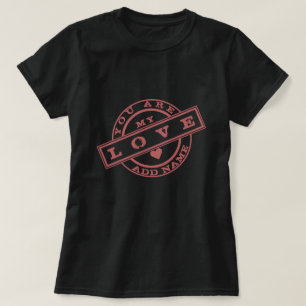 Camiseta T-Shirt Personalizado Seu Nome e Texto Carimbo