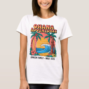 Camiseta T-Shirt Personalizável da Família Havaiana