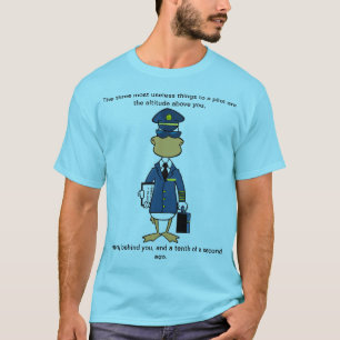 Camiseta T-shirt piloto do humor dos desenhos animados