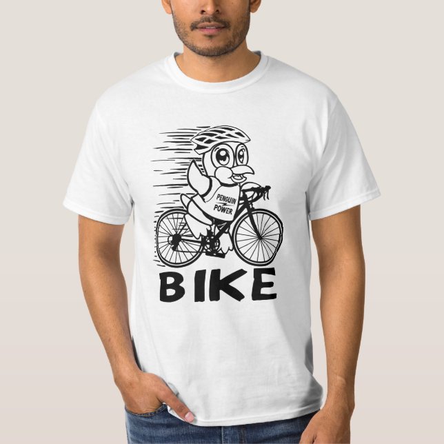 Camiseta T-Shirt Pinguin Power Bike Cycling (Frente)