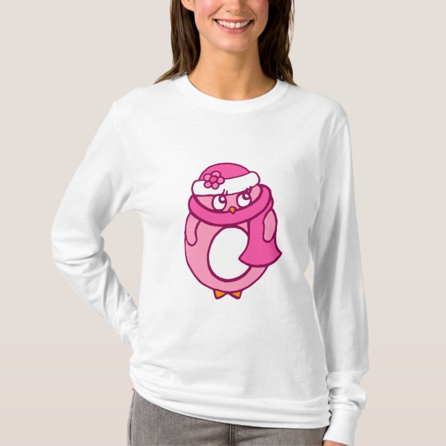 Camiseta T-Shirt Pinguin Rosa (Frente)