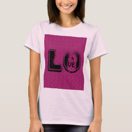 CAMISETA T-SHIRT PINK AMOR MULHERES MANDALA