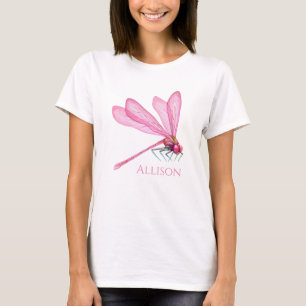 Camiseta T-Shirt Pink Dragonflies